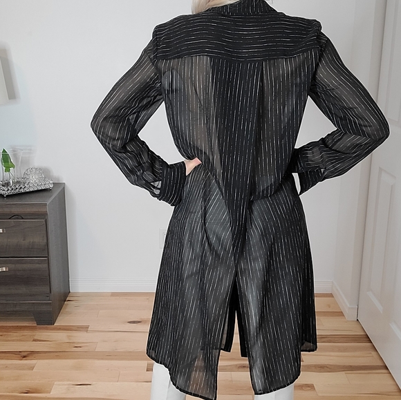 DKNY sheer blouse tunic style - Picture 6 of 15